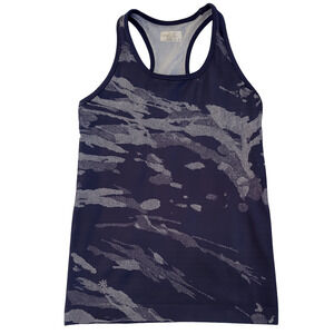 Athleta Women's Small Gray Camouflage Racerback Tank Top Athletic Workout Gym